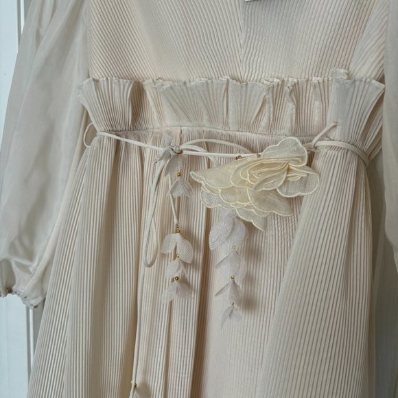 Zimmermann Pleated Mini Dress Ivory - Picture 6 of 7